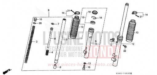 FRONT FORK CRF100F6 de 2006